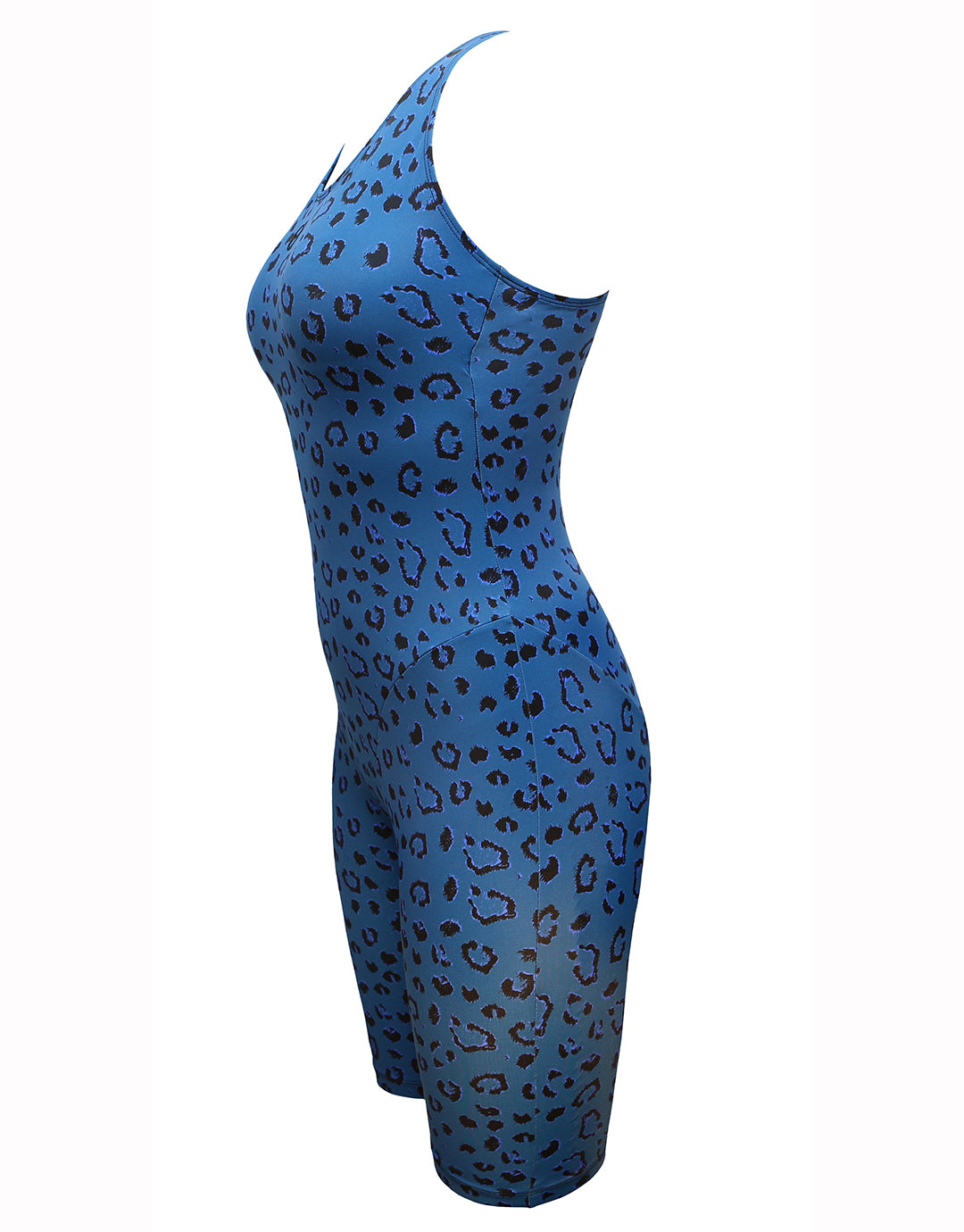 Cassandra Longer Length Racer Back Legsuit - Animal Attraction Teal