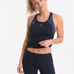 Halocline Womens Sport Swim Shorts Longer Leg - Navy