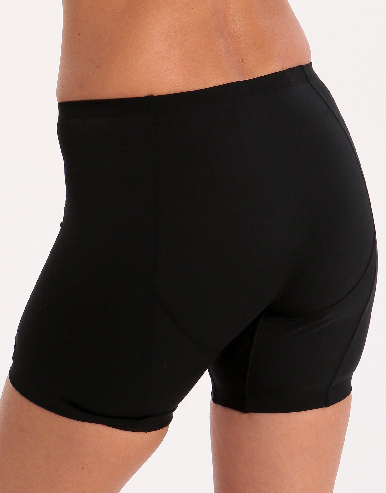 Halocline Womens Sport Swim Shorts Longer Leg - Black