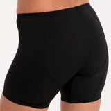 Halocline Womens Sport Swim Shorts Longer Leg - Black