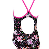 Halocline Girls Cute Skulls Sparkle Swimsuit
