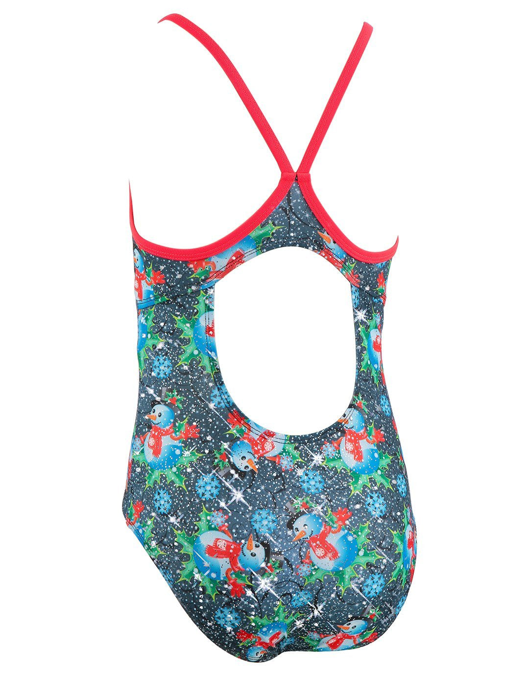 Halocline Girls Snowman Sparkle Swimsuit