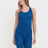 Cassandra Longer Length Racer Back Legsuit - Animal Attraction Teal