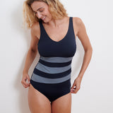 New Iris Longer Length Swimsuit - Midnight and Steel