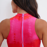 New Sleek Longer Length Swimsuit - Miami Sunset