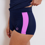 New Womens Panel Swim Shorts - Navy and Rose