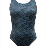 Cassie Longer Length Racer Back Swimsuit - Storm