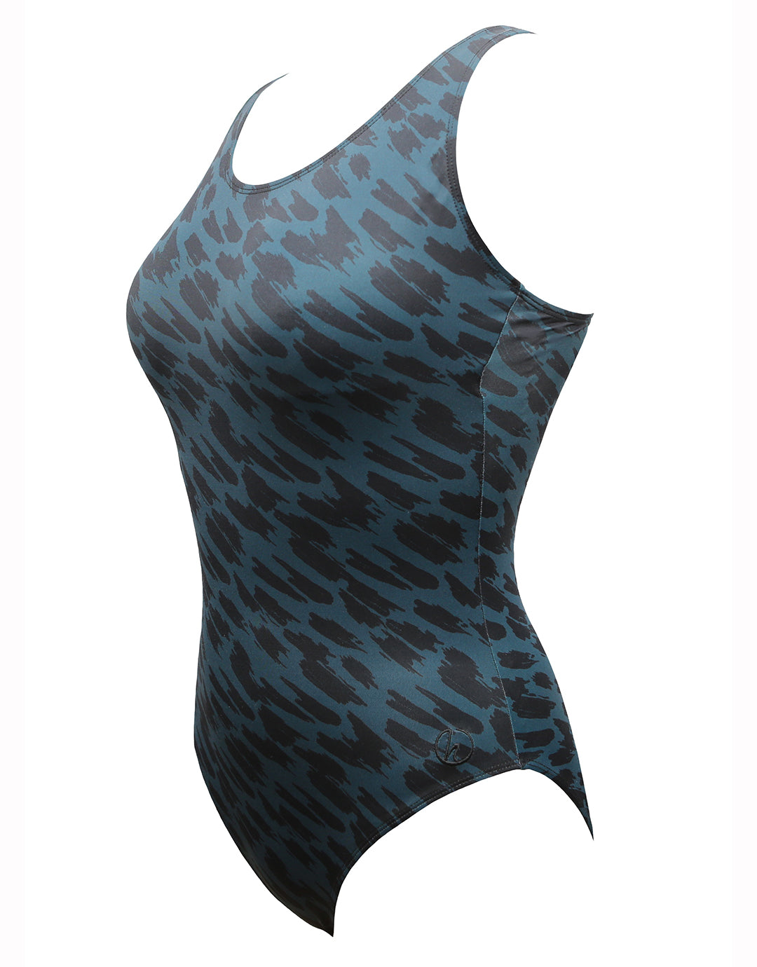 Cassie Longer Length Racer Back Swimsuit - Storm