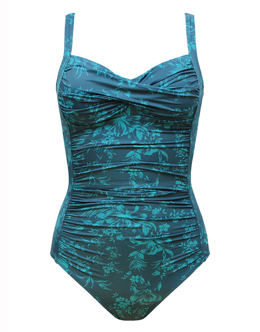 Lucille Longer Length Swimsuit - Evergreen Blooms