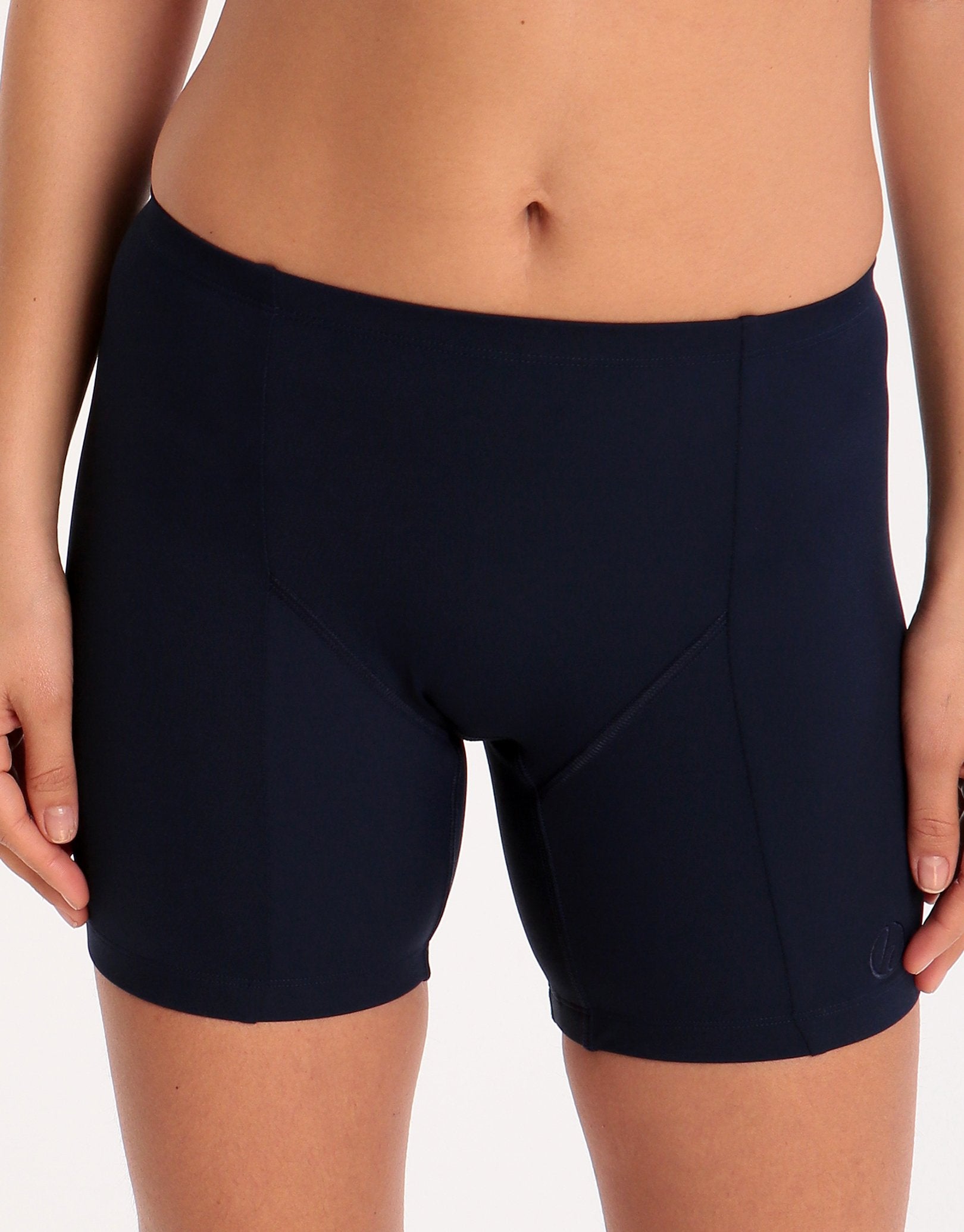 Womens Swim Shorts Long Leg - Navy - Halocline Swimwear