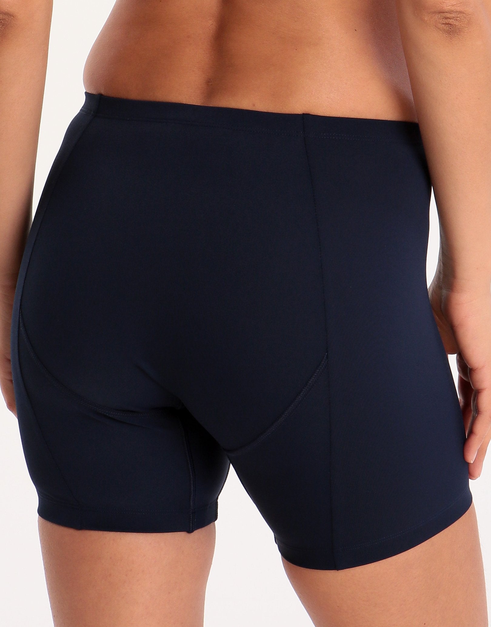 Halocline Womens Sport Swim Shorts Longer Leg - Navy