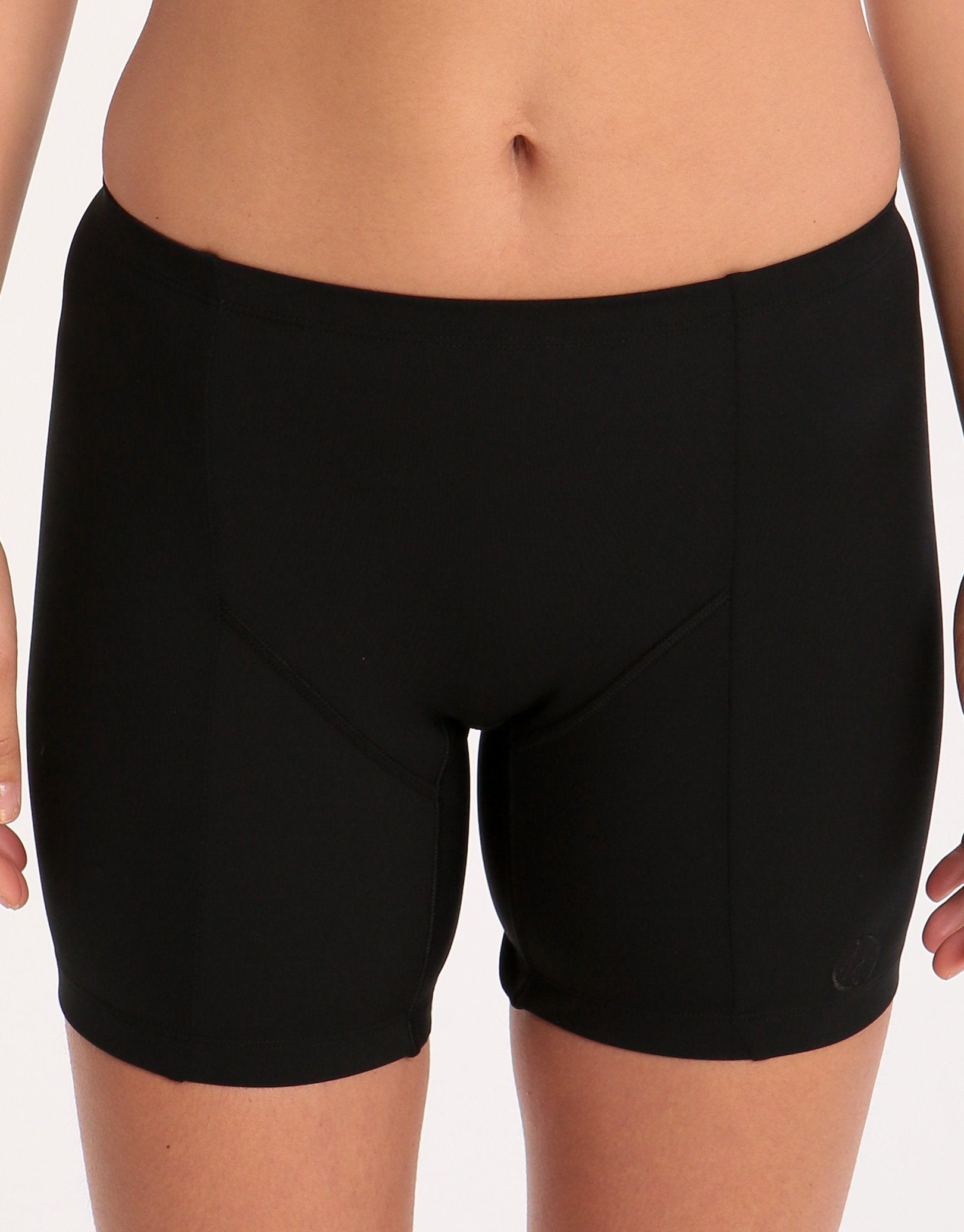 Halocline Womens Sport Swim Shorts Longer Leg - Black