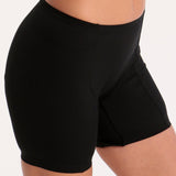 Halocline Womens Sport Swim Shorts Longer Leg - Black