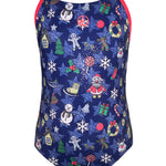 Halocline Girls Santa Sparkle Swimsuit