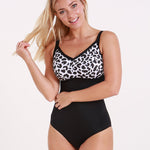 Halocline Nancy Longer Length Swimsuit - Leopard