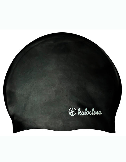 Long Hair Swim Cap - Black