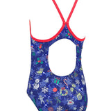 Halocline Girls Santa Sparkle Swimsuit
