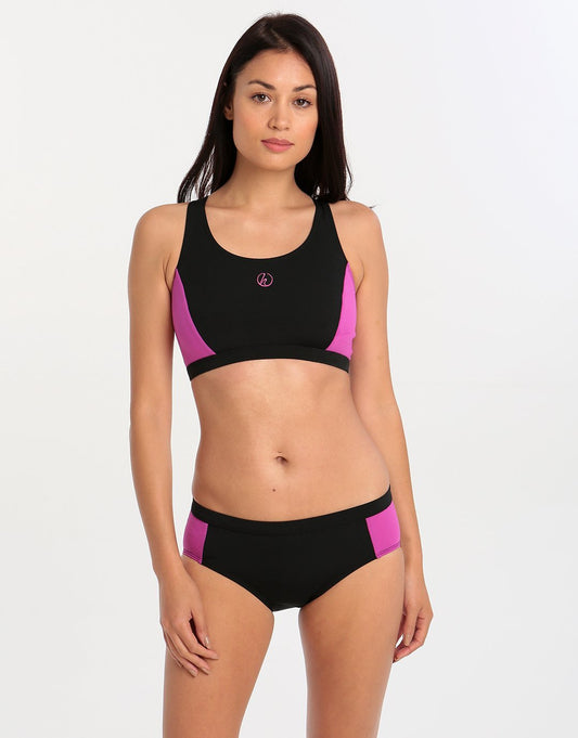 Halocline Sport Racer Two Piece - Black and Violet